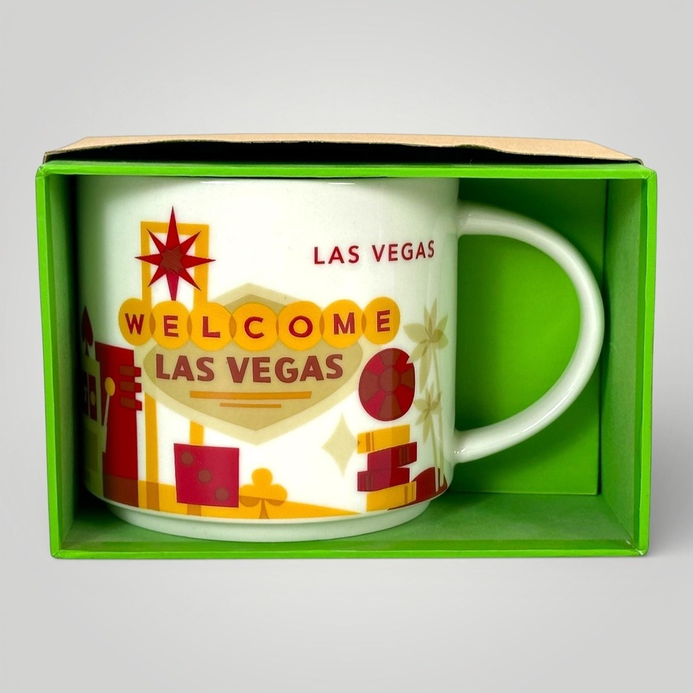 Starbucks Las‎ Vegas Mug You Are Here Collection 2012 Red Interior w Box